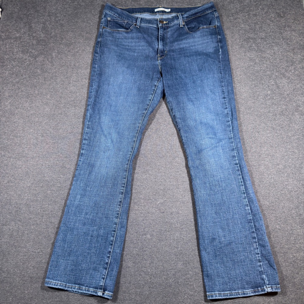 Levi's Classic Bootcut Jeans Women Size 16 Blue Mid Rise Stretch Denim Boho Mom